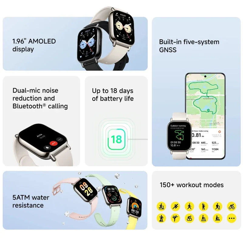 Global Version Xiaomi Redmi Watch 5 Lite 1.96'' AMOLED display