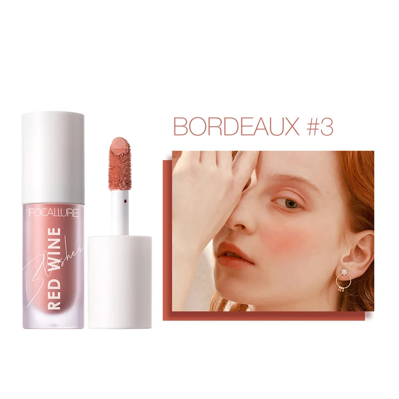 FOCALLURE Liquid Blusher 4 Colors Long Lasting Matte Korean Makeup - Lylamor.com