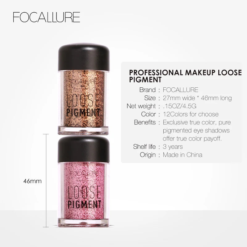 FOCALLURE 18 Colors Glitter Eyeshadow Palette – Waterproof Shimmer, Matte & Metallic Eye Makeup for Women - Lylamor.com