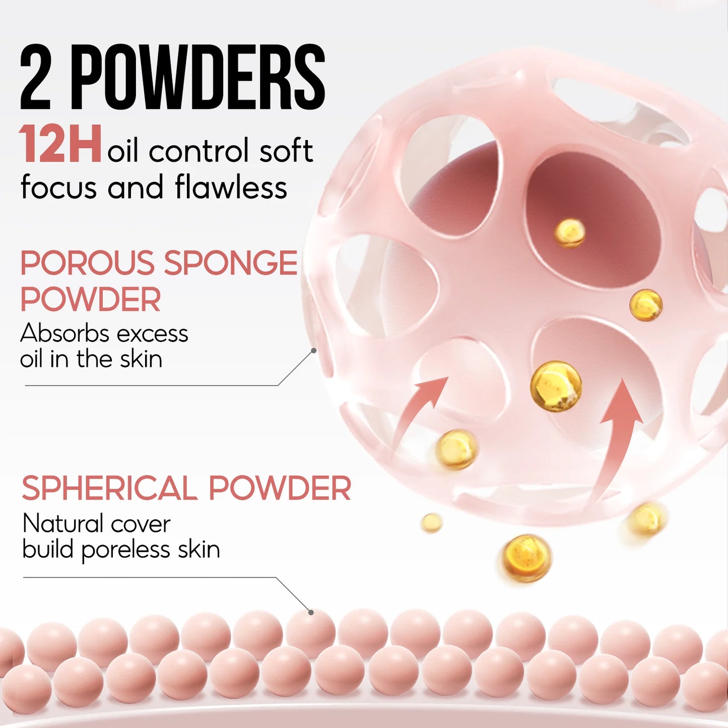 CARSLAN Long-lasting Oil Control Pressed Powder – Matte Waterproof Brightening Face Powder 9g - Lylamor.com