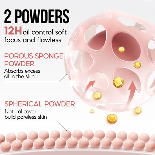 CARSLAN Long-lasting Oil Control Pressed Powder – Matte Waterproof Brightening Face Powder 9g - Lylamor.com