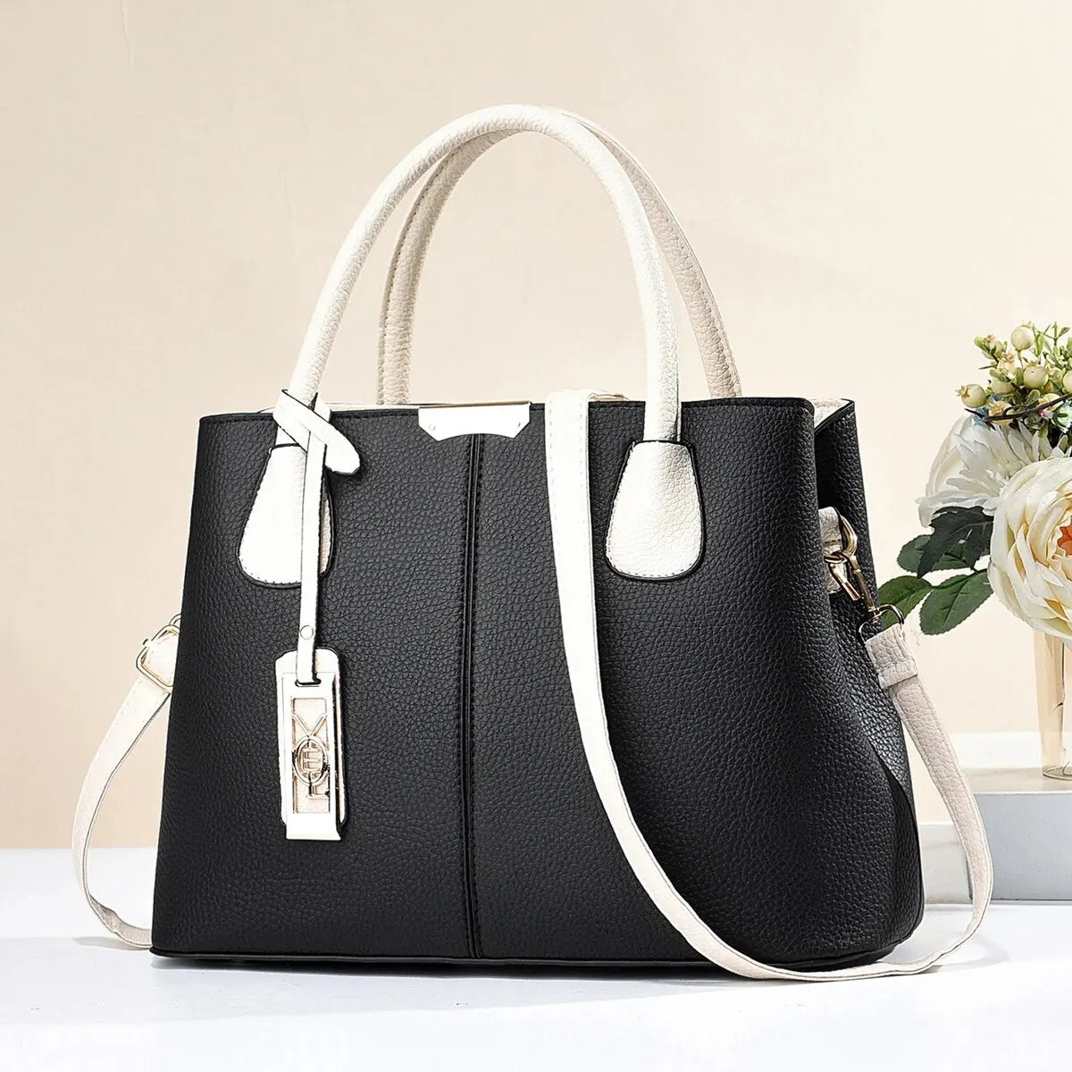 Leather Handbag for Women with Zipper Closure - Lylamor.com