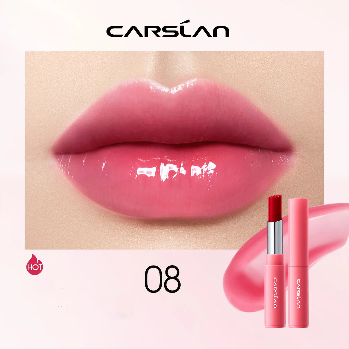 CARSLAN Color Lip Balm Flower Essence Moisturizing Lip Tint Gloss Plumper Lip Care - Lylamor.com