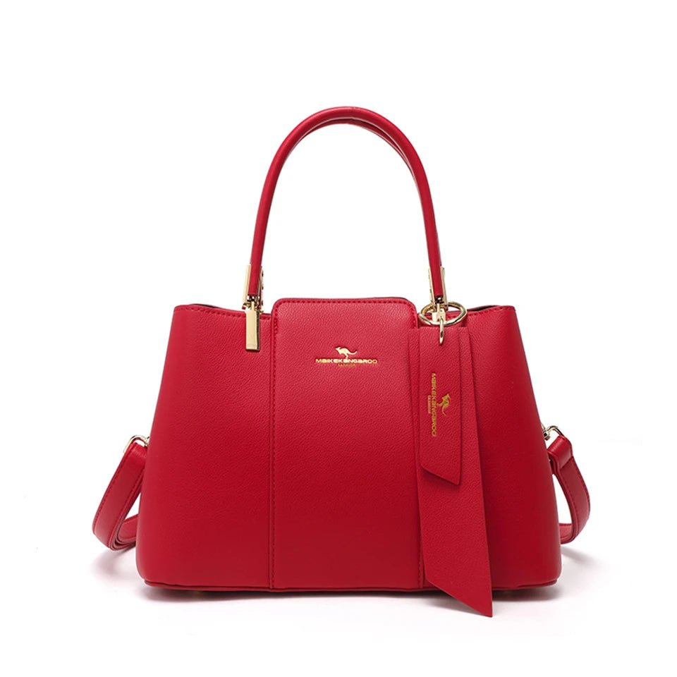 AMYMANG Soft Leather Large Capacity Shoulder and Crossbody Casual Tote Bag - Lylamor.com