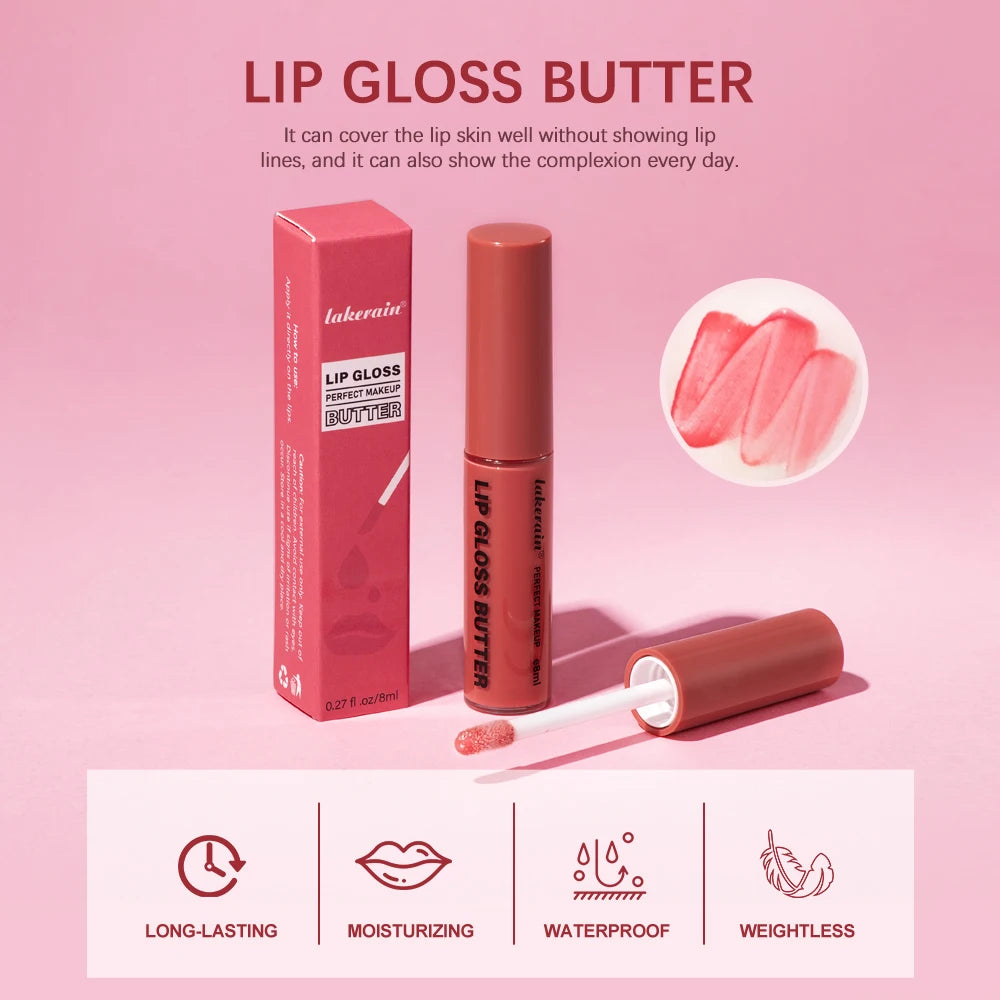 Moisturizing Lip Liner & Butter Gloss Set – Long-Lasting Non-Stick Cup Lip Glaze Liquid Makeup for Women - Lylamor.com