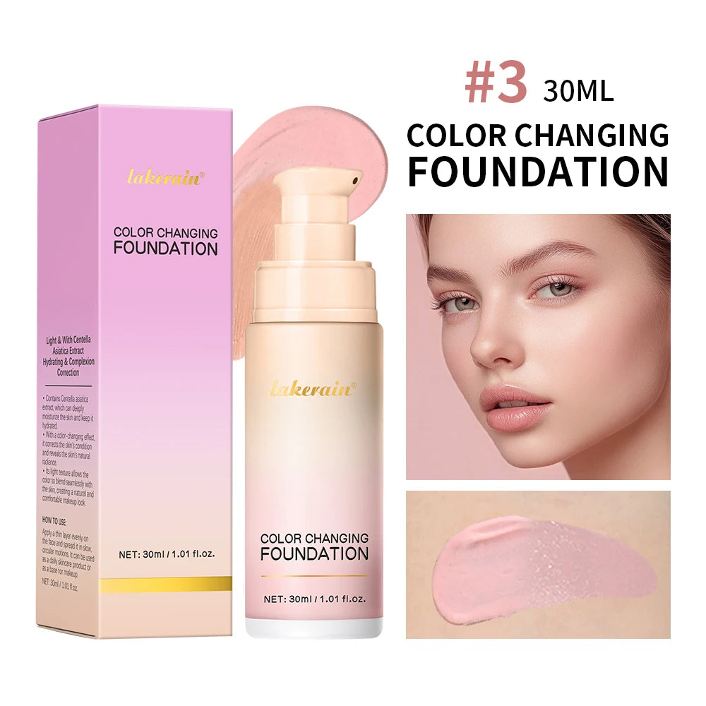 Color Changing Foundation 4 In 1 Moisturizer Longwearing Waterproof Concealer Even Skin Toning Sunscreen Spf 30 Whitening Makeup - Lylamor.com