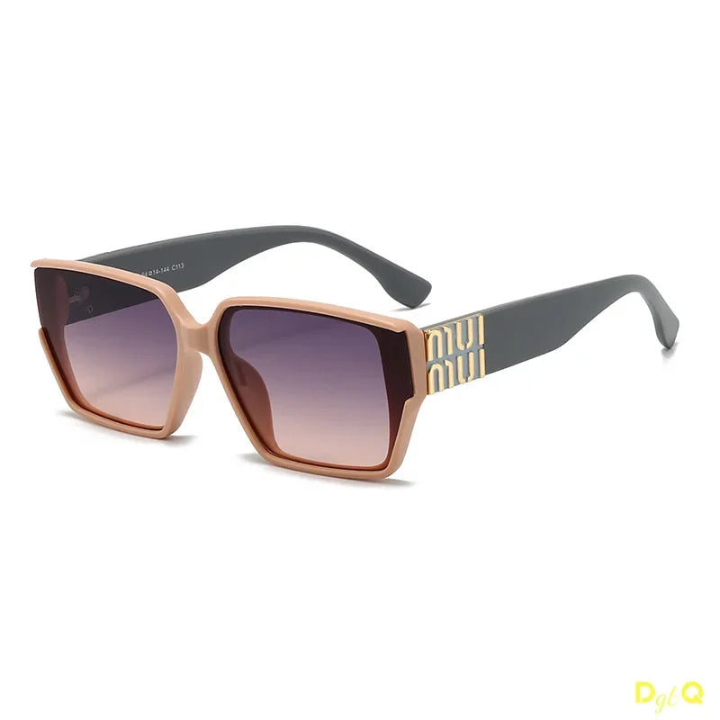 DGTQ New Luxury Glamour Sunglasses For Men And Women Stylish Classic Brand Glasses Unisex Designer Square Shades Jewelry Mask