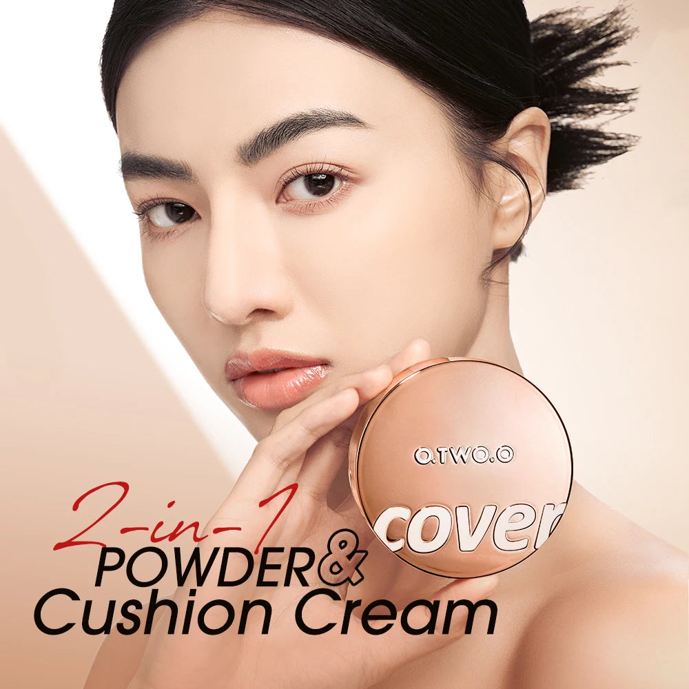 Air Cushion BB Cream & Face Powder 2-in-1 – High Coverage, Oil-Control & Concealer Compact