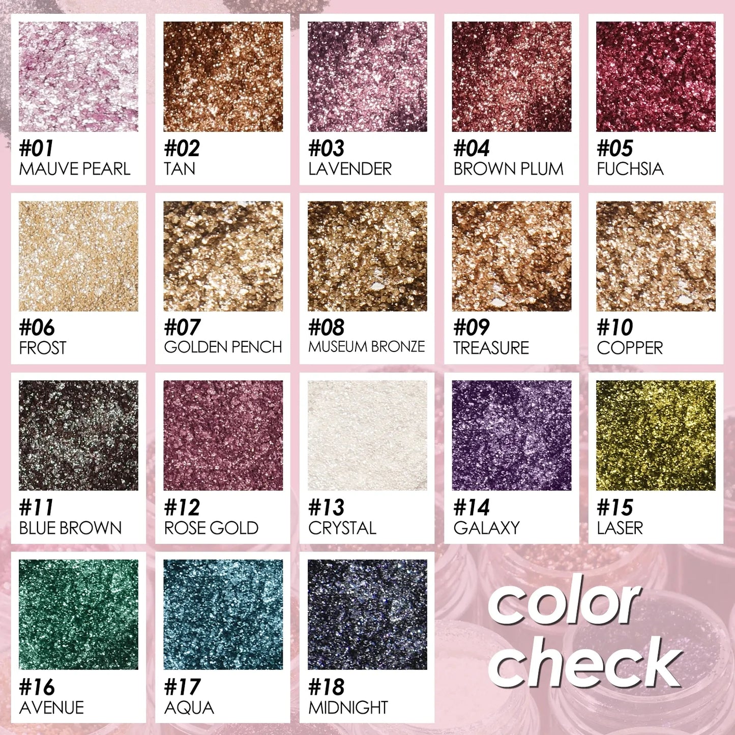 FOCALLURE 18 Colors Glitter Eyeshadow Palette – Waterproof Shimmer, Matte & Metallic Eye Makeup for Women - Lylamor.com