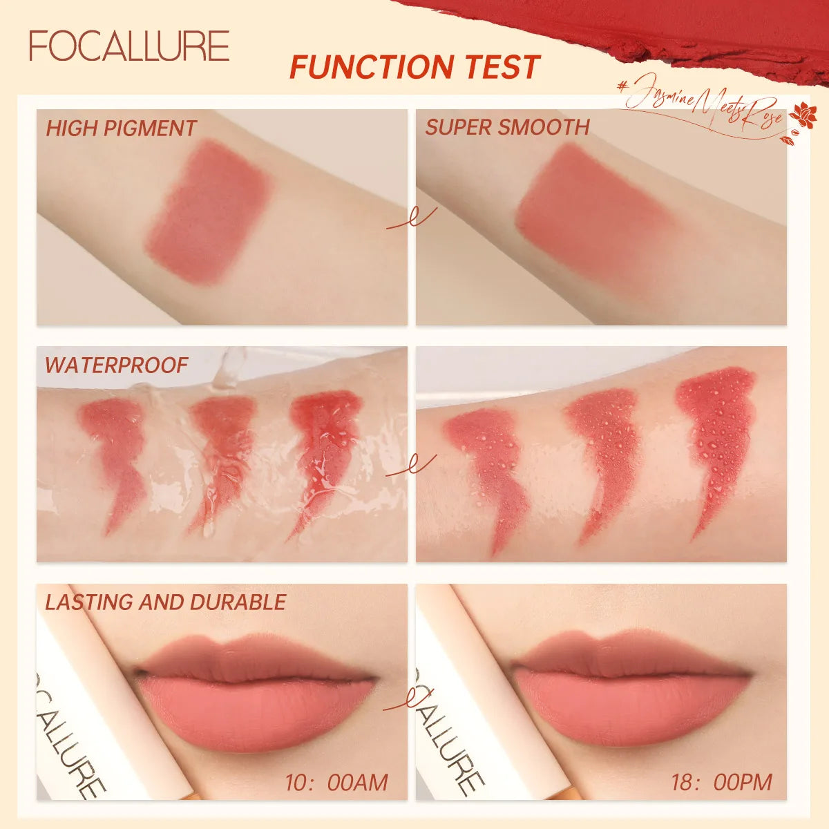 FOCALLURE 16 Shades Matte Lipstick – Long-Lasting, Waterproof & High-Pigment Lip Color for Women - Lylamor.com