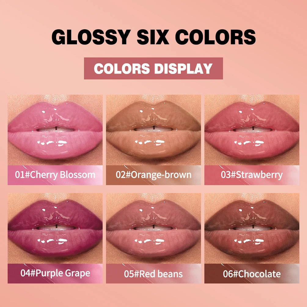 QIBEST Crystal Lip Balm Moisturizing Lip Gloss Oil Jelly Lipgloss Long Lasting Liquid Lipstick Hydrating Tinted Lip Serum Makeup - Lylamor.com
