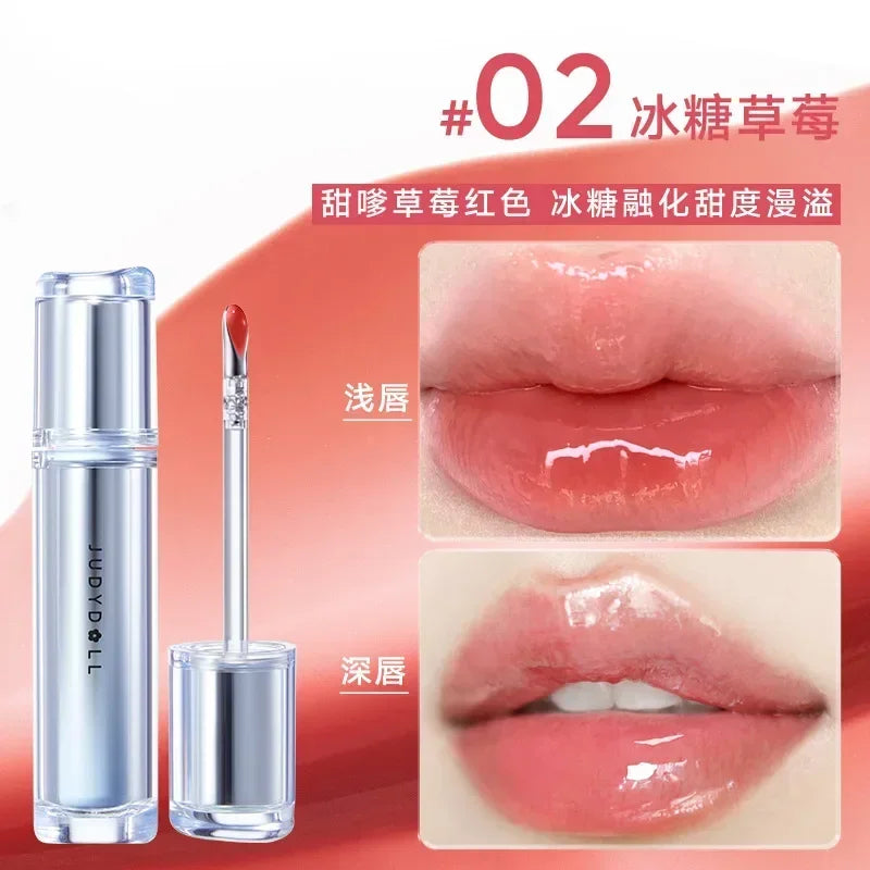 Judydoll Ice Iron Lip Glaze Shine Non-Stick Watery Lip Gloss - Lylamor.com