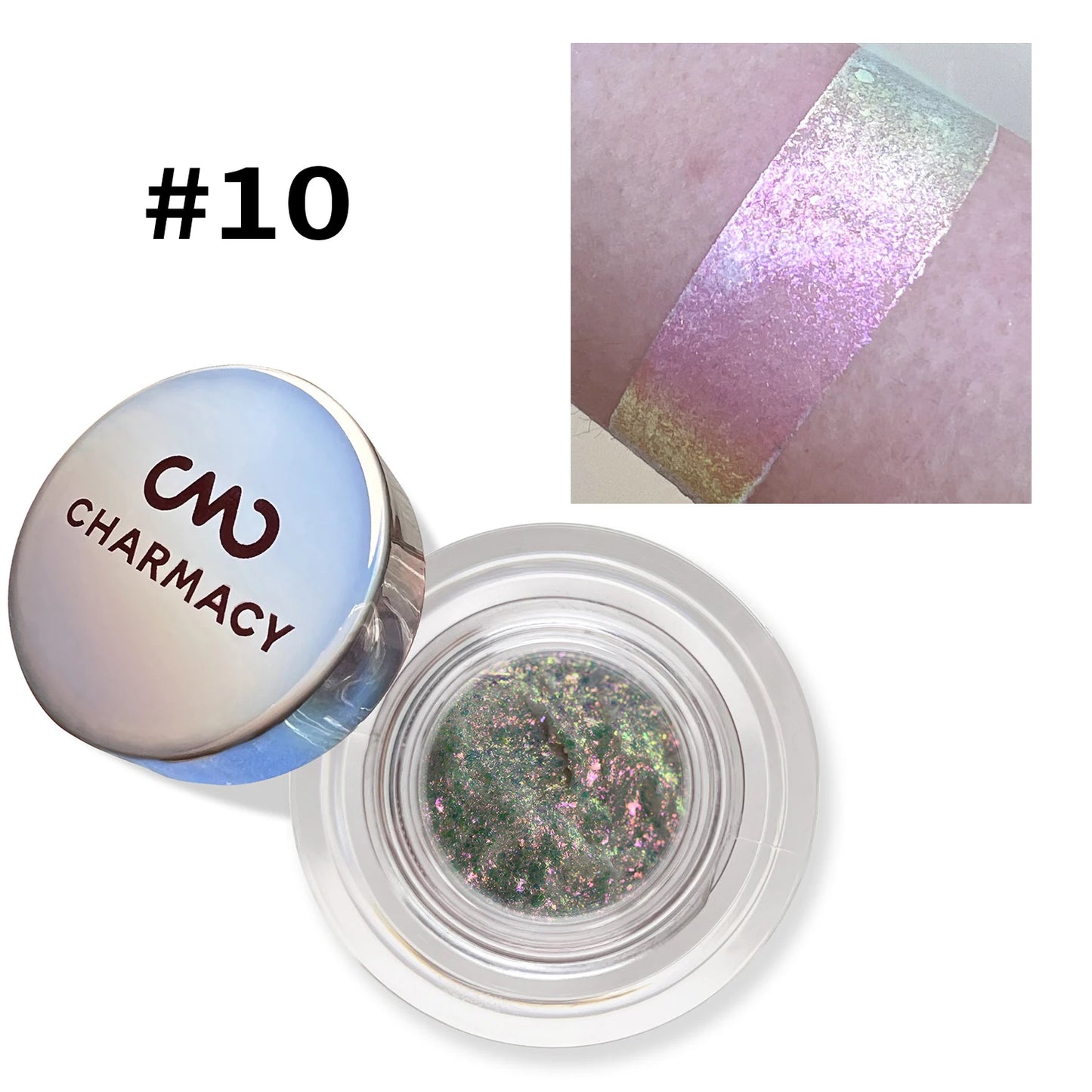 Chameleon 10-Color Eyeshadow Gel – Duochrome Glitter, Long-Lasting & High Pigment