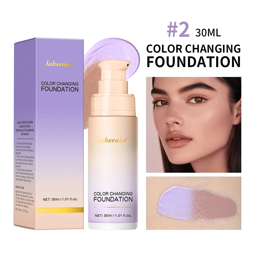 Color Changing Foundation 4 In 1 Moisturizer Longwearing Waterproof Concealer Even Skin Toning Sunscreen Spf 30 Whitening Makeup - Lylamor.com