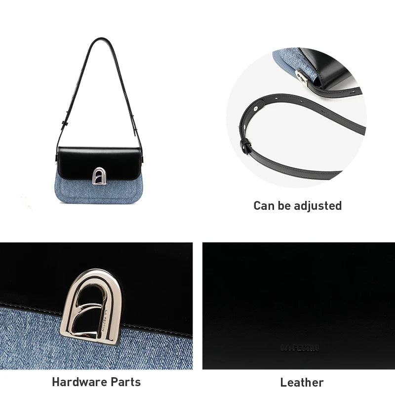 LA FESTIN Ladies Leather Crossbody Shoulder Bag – A-line Door Series - Lylamor.com
