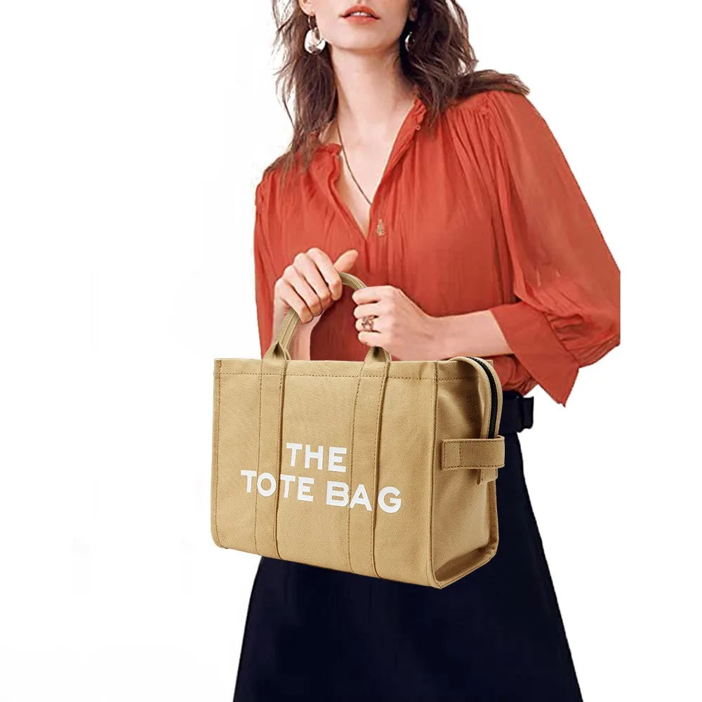 THE TOTE BAG – Designer Large Capacity Canvas Handbag w/ Adjustable Shoulder & Crossbody Strap