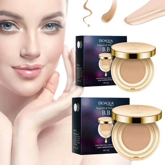 BIOAQUA Waterproof Matte Air Cushion BB & CC Cream – High Coverage, Oil Control, Poreless Foundation Base Makeup - Lylamor.com