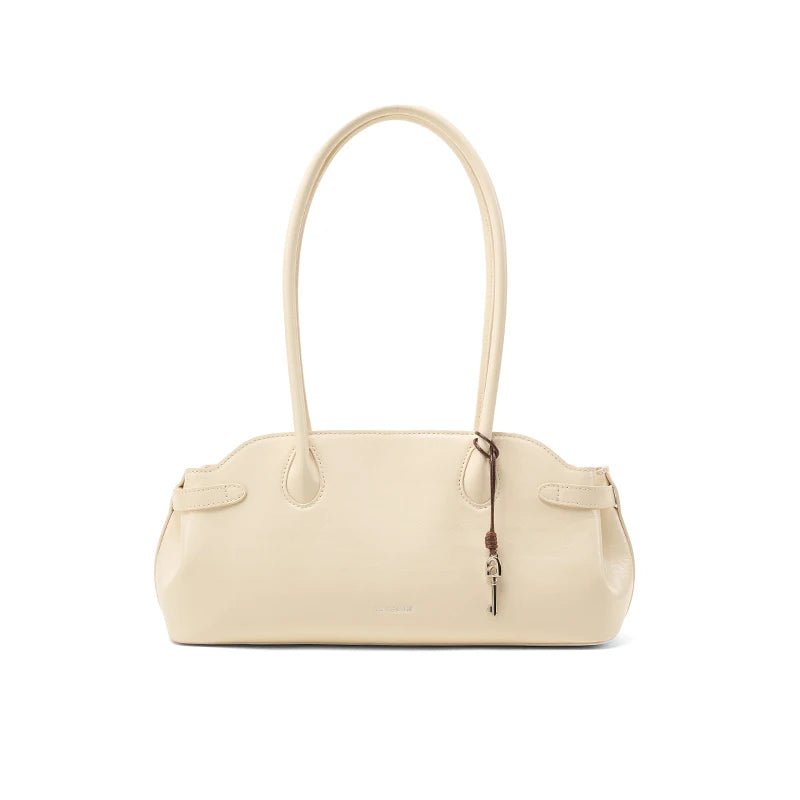 LA FESTIN Original Leather Bowling Shoulder Bag – Women’s Fashion Baguette Tote - Lylamor.com