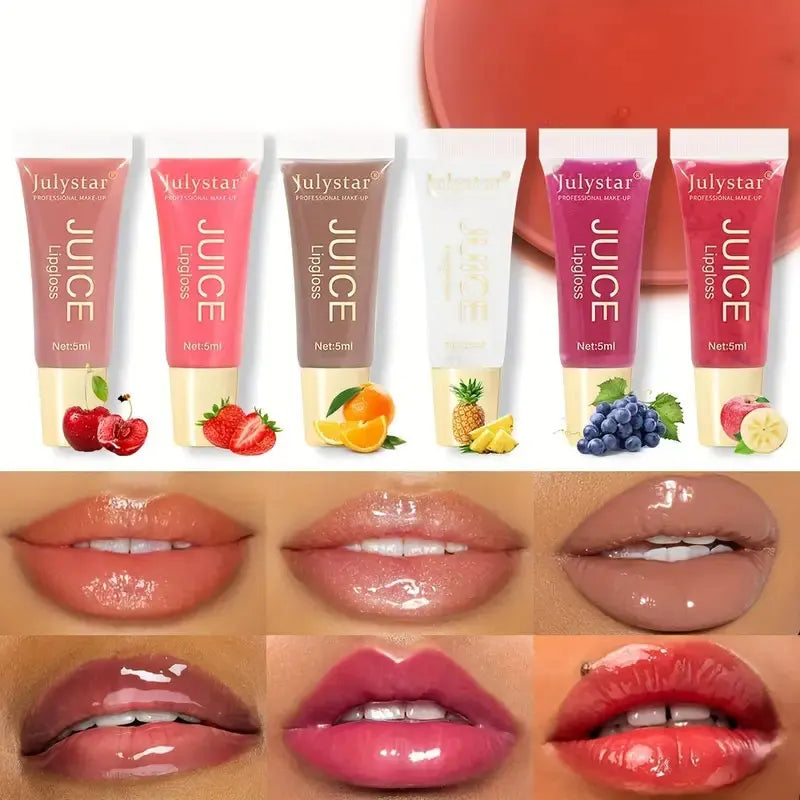 Crystal Clear Jelly Lip Oil - Moisturizing Lip Gloss with Fruit Scent