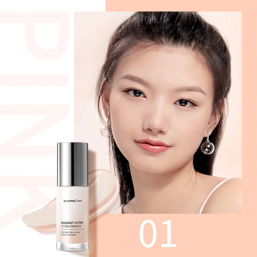 CARSLAN Radiant Hydrating Face Primer Mosituriser Smoothing Brighten Improve Dullness Foundation Primer Base Makeup - Lylamor.com