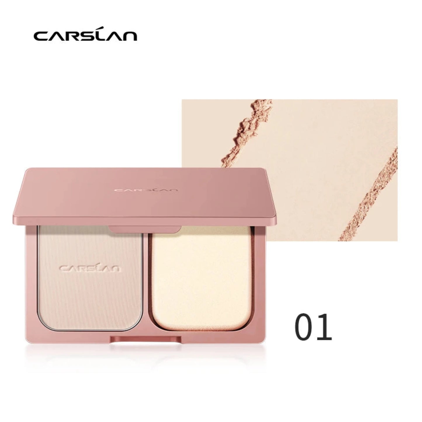 CARSLAN Long-lasting Oil Control Pressed Powder – Matte Waterproof Brightening Face Powder 9g - Lylamor.com