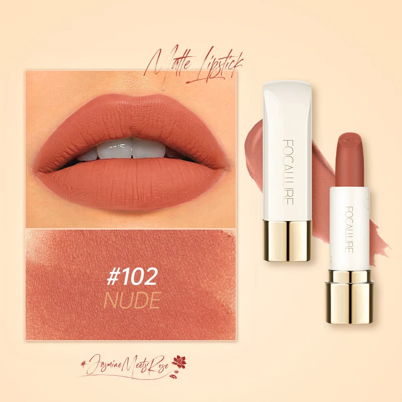 FOCALLURE 16 Shades Matte Lipstick – Long-Lasting, Waterproof & High-Pigment Lip Color for Women - Lylamor.com