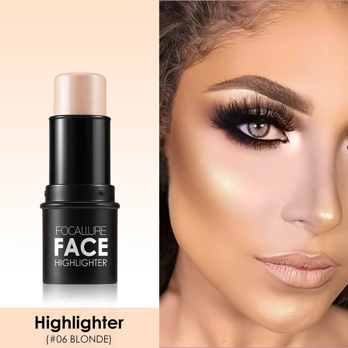 FOCALLURE Bronzer & Highlighter Stick – Waterproof Contour Corrector Illuminator Cream for Face & Body Makeup - Lylamor.com
