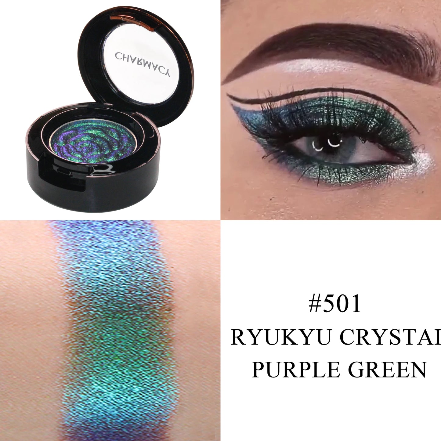 CHARMACY Duochrome Chameleon Eyeshadow – Long-lasting, Waterproof Glitter Pigment - Lylamor.com