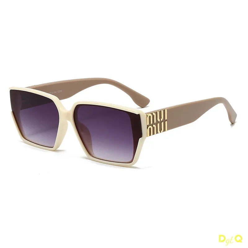 DGTQ New Luxury Glamour Sunglasses For Men And Women Stylish Classic Brand Glasses Unisex Designer Square Shades Jewelry Mask