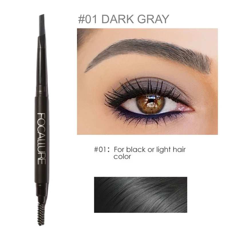 Focallure 3-Color Eyebrow Pencil Precise Long-Lasting Waterproof Eyeliner for Blonde and Brown Eyebrows - Lylamor.com