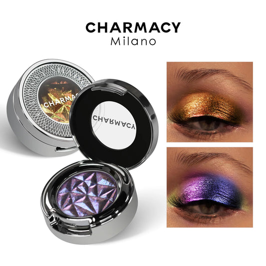 CHARMACY Duochrome Eyeshadow Palette – Long-lasting Glitter Multicolor Pigment Shadows - Lylamor.com