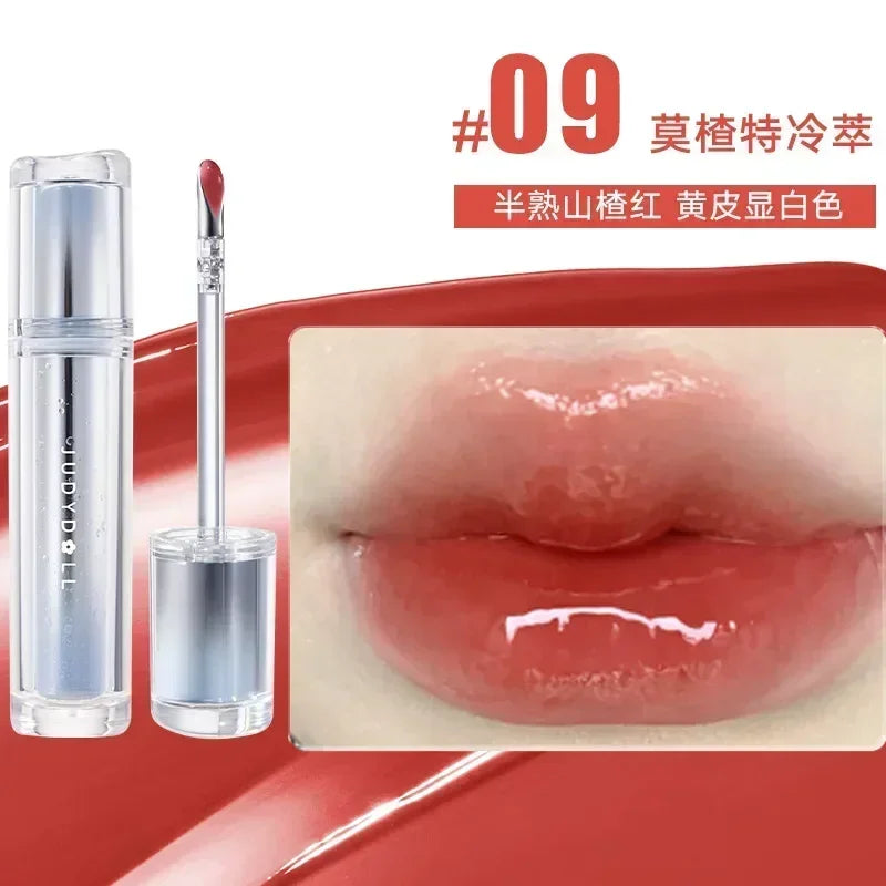 Judydoll Ice Iron Lip Glaze Shine Non-Stick Watery Lip Gloss - Lylamor.com
