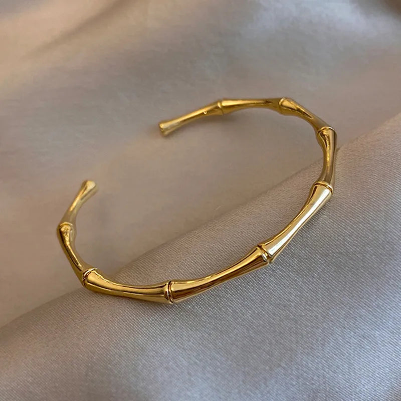 Titanium Steel Zircon Bracelet - Gold Plated Women's Everyday Jewelry