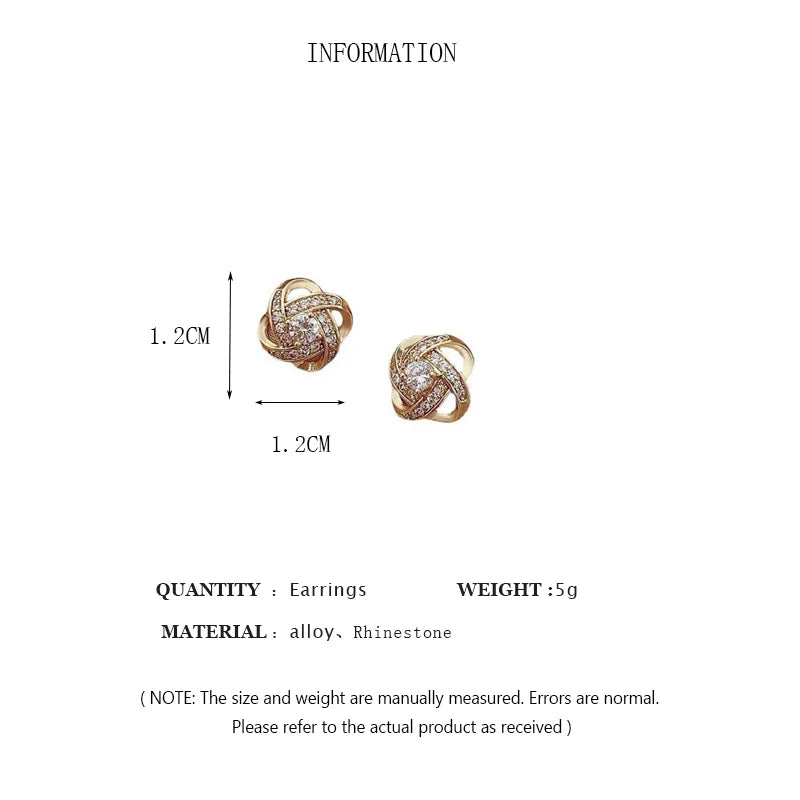 Boucles d'oreilles croix en zircon léger et luxueux – Clous géométriques creux