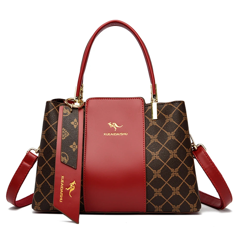 AMYMANG Soft Leather Large Capacity Shoulder and Crossbody Casual Tote Bag - Lylamor.com
