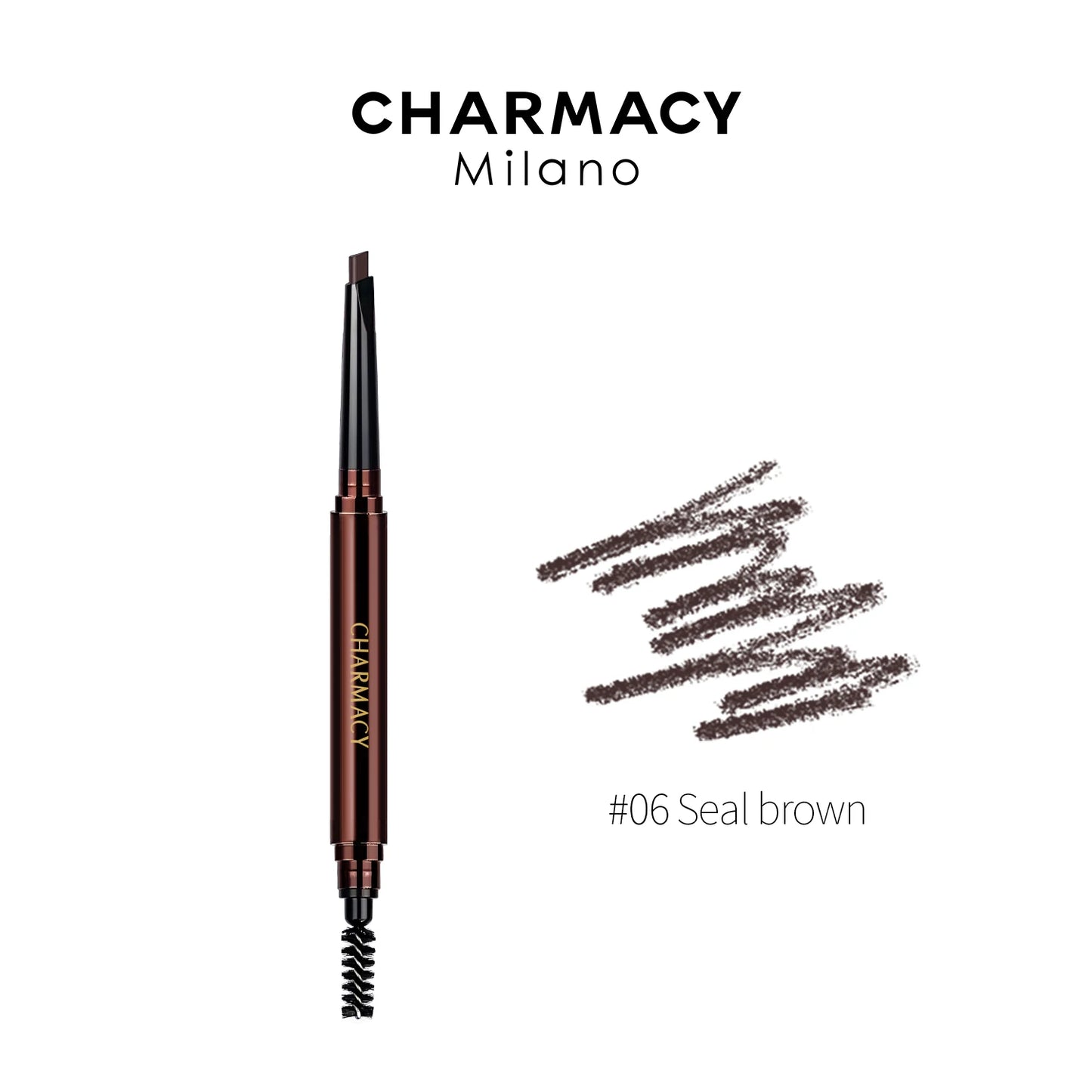 CHARMACY Professional 2-in-1 Triangle Eyebrow Pencil | Long-Lasting Waterproof Brow Definer