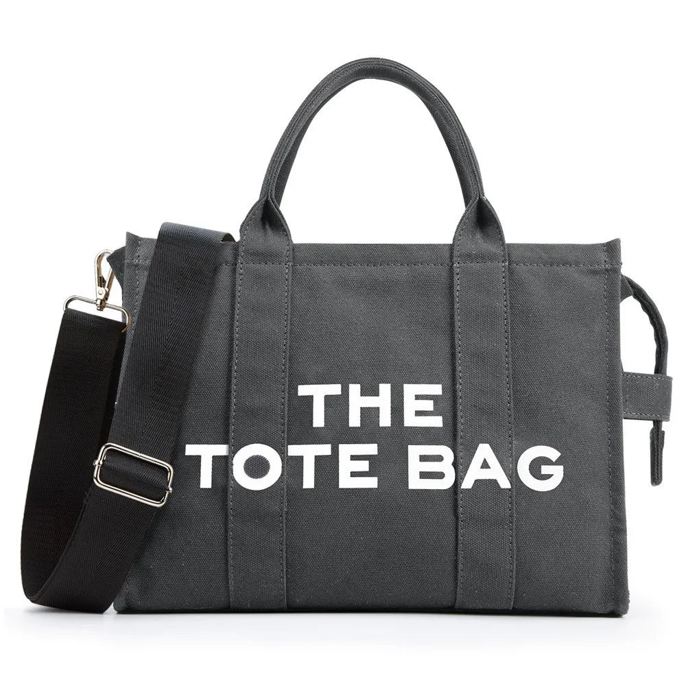 THE TOTE BAG – Designer Large Capacity Canvas Handbag w/ Adjustable Shoulder & Crossbody Strap