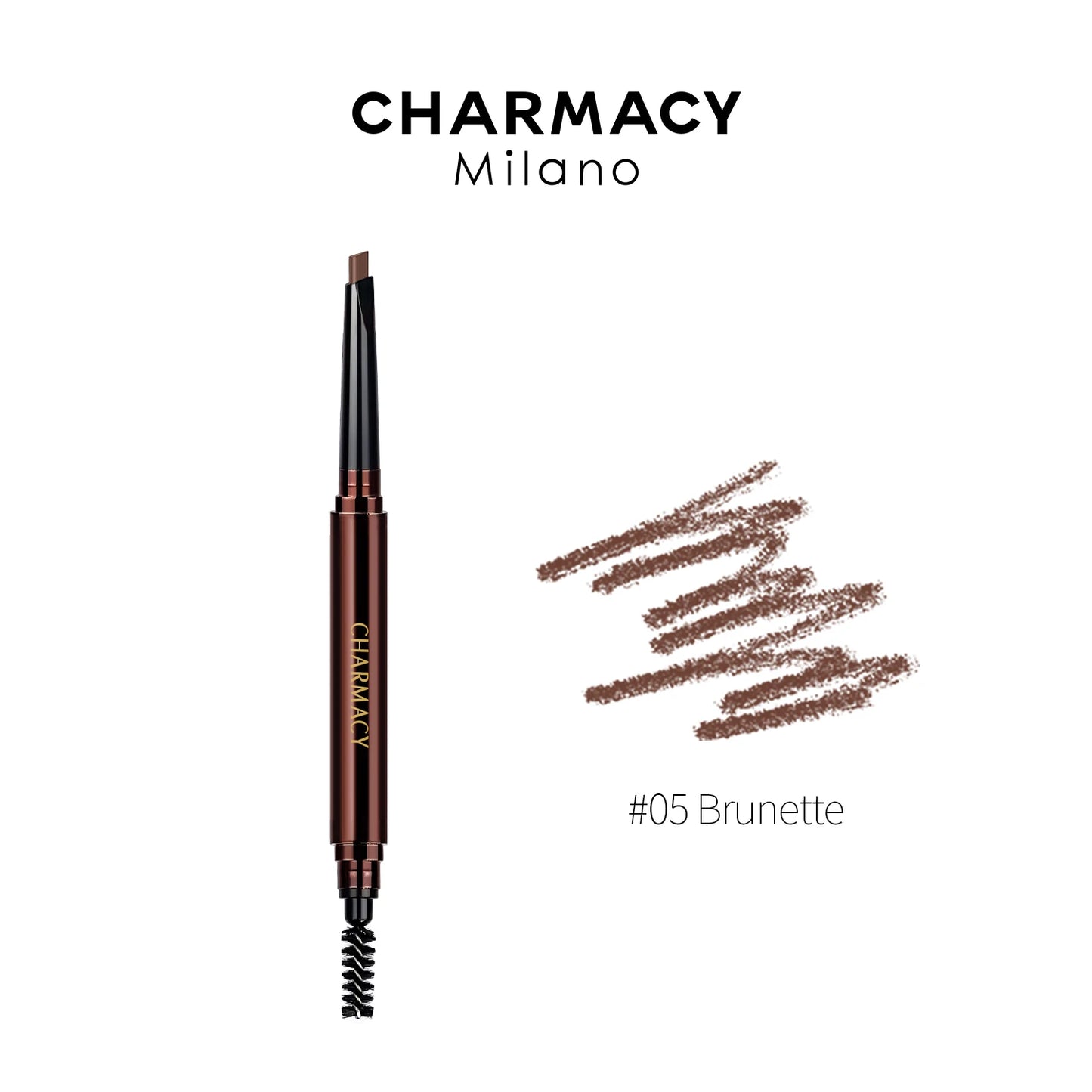 CHARMACY Professional 2-in-1 Triangle Eyebrow Pencil | Long-Lasting Waterproof Brow Definer