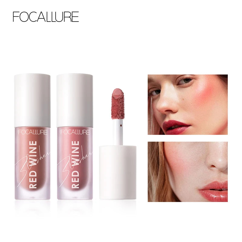 FOCALLURE Liquid Blusher 4 Colors Long Lasting Matte Korean Makeup - Lylamor.com