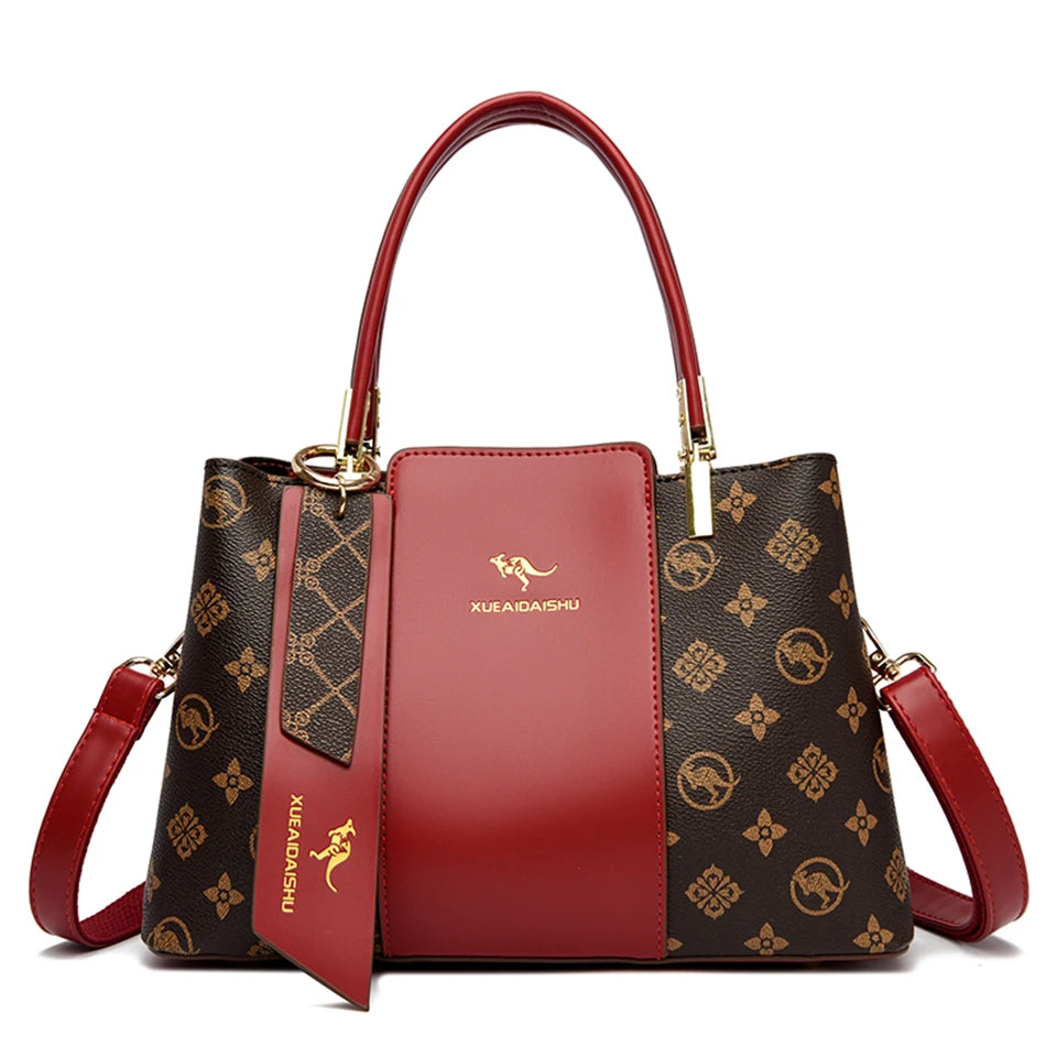 AMYMANG Soft Leather Large Capacity Shoulder and Crossbody Casual Tote Bag - Lylamor.com