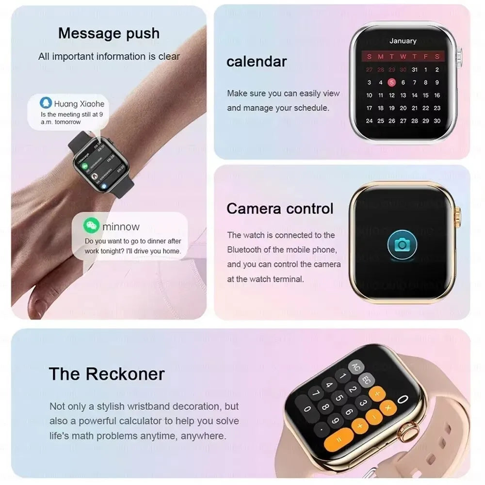 App GPS Watch 10 Smart Watch NFC Men HD AMOLED Memory Music 3D Surround Bluetooth Call Waterproof Smartwatch Woman