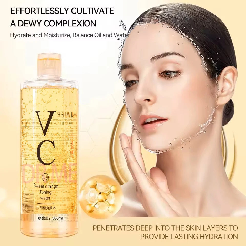 Vitamin C Toner Moisturizing and Refreshing Preventing Dry Skin Changing Hair Glossing Repairing Skin Non irritating 500ml - Lylamor.com