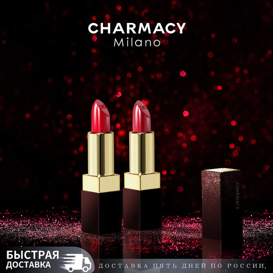 Charmacy Moisturizing Luxury Lipstick Velvet High Quality Shiny Professional Korean Makeup Cosmetic for Women - Lylamor.com