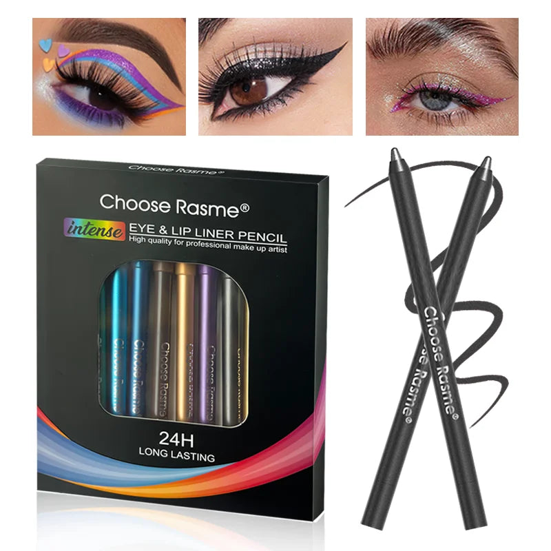 12-Color Glitter & Shimmer Eyeliner Set - Long-Wearing Blue Tones - Lylamor.com