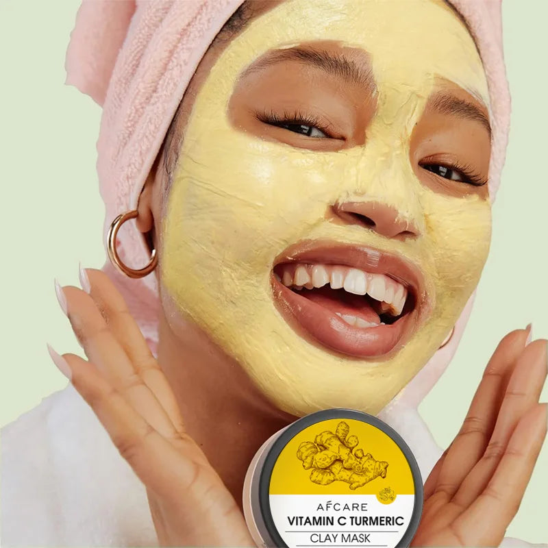 4 Pcs Clay Facial Mask Set Turmeric Vitamin C Green Tea Dead Sea Mud Rose Clay Deep Cleansing Moisturizing Refining Pores 320g - Lylamor.com