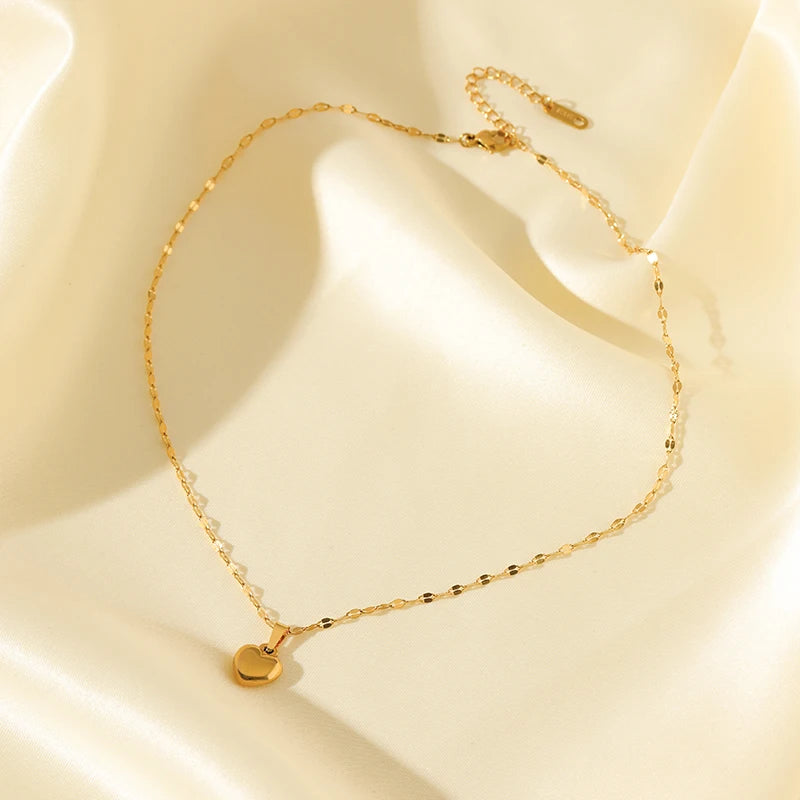 EILIECK 316L Stainless Steel Heart Jewelry Set - 18K Gold Plated & Waterproof - Lylamor.com