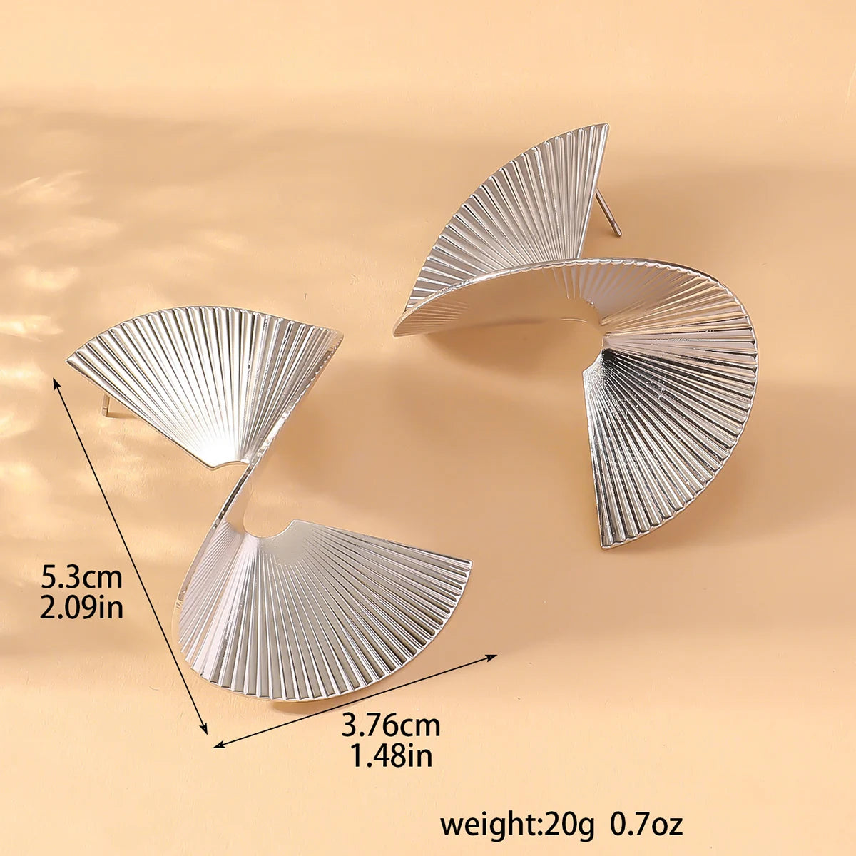 Retro Spiral Statement Earrings : Geometric Gold & Silver Party Jewelry for Women - Lylamor.com
