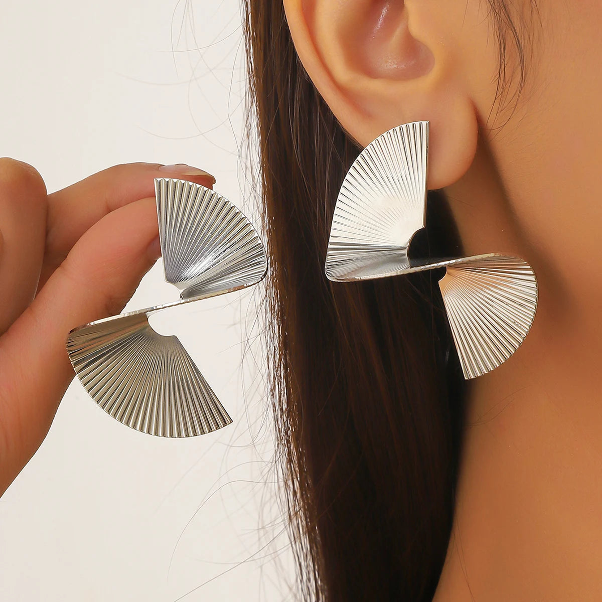 Retro Spiral Statement Earrings : Geometric Gold & Silver Party Jewelry for Women - Lylamor.com