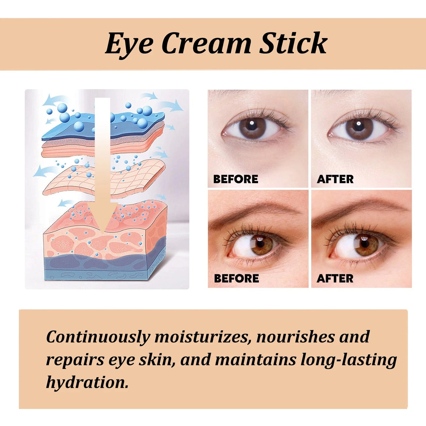 Snail Collagen Eye Cream Stick | Anti-Aging Treatment for Dark Circles & Puffiness - Lylamor.com