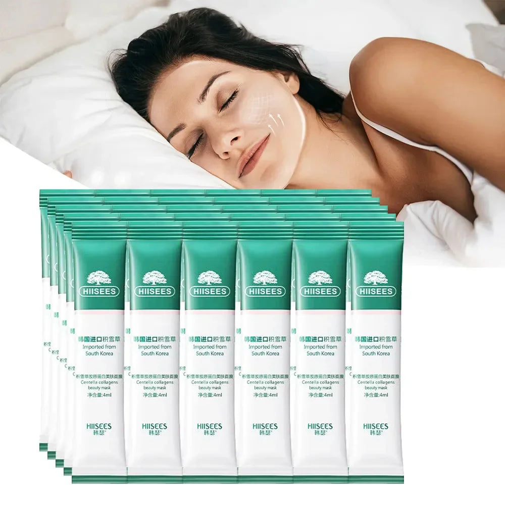 30PC Centella Collagen Sleeping Mask Set | Korean Anti-Wrinkle & Hydrating Night Treatment - Lylamor.com